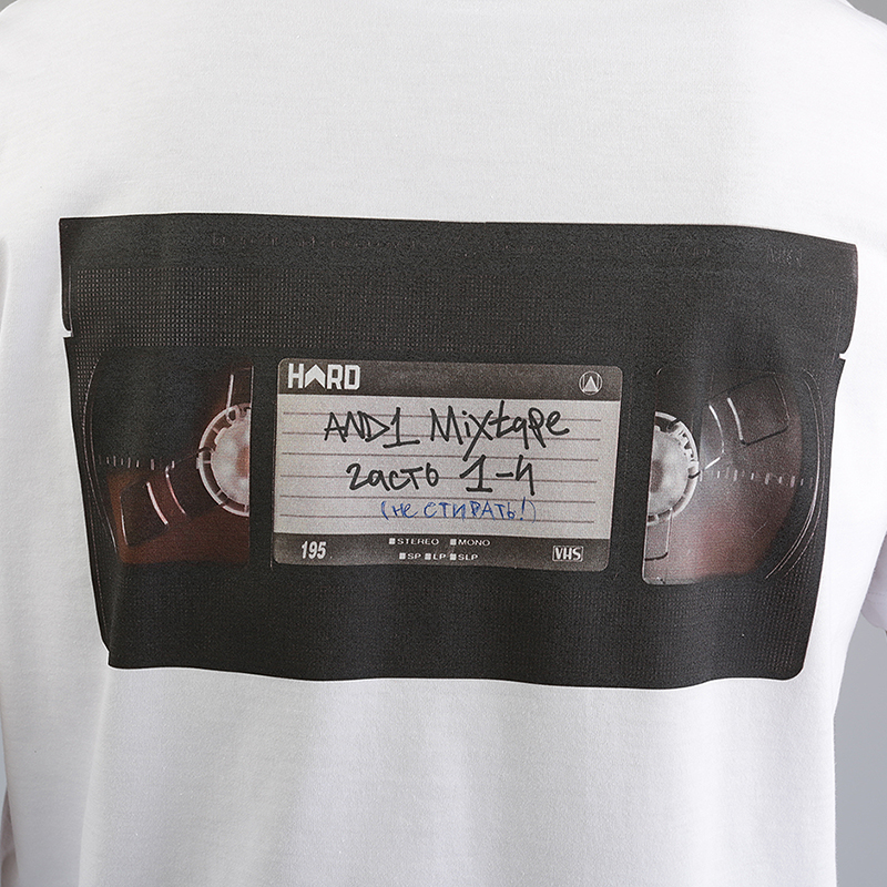 мужская белая футболка Hard AND1 Mixtape AND1 Mixtgpe-белая - цена, описание, фото 5